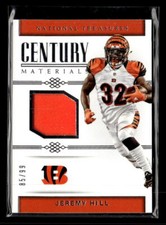 2017 Panini National Treasures Jeremy Hill #/99 jersey card Cincinnati Bengals