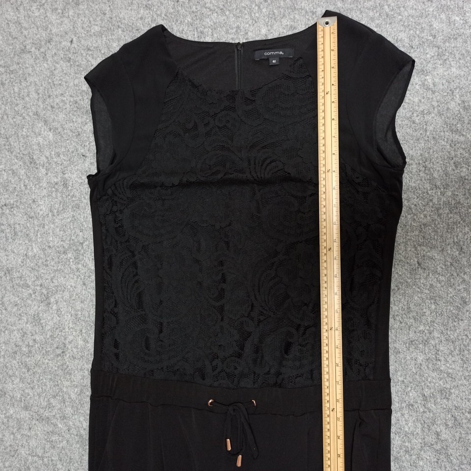 Tunique Lagenlook Noir Jersey Et Dentelle - Taille XL à XXXL (Grandes Tailles) - Neuf Avec étiquettes