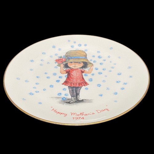Gorham Moppets Mothers Day Plate 1974 Fine China Second of Limited Edition - Picture 3 of 5