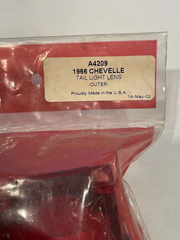1966 Chevrolet Chevelle Outer Tail Light Lens, A4209 - Image 3 of 4