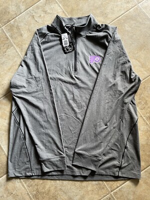 Level Wear Philadelphia Flyers Pullover Mens XXL Gray 1/4 Zip Pullover NWT