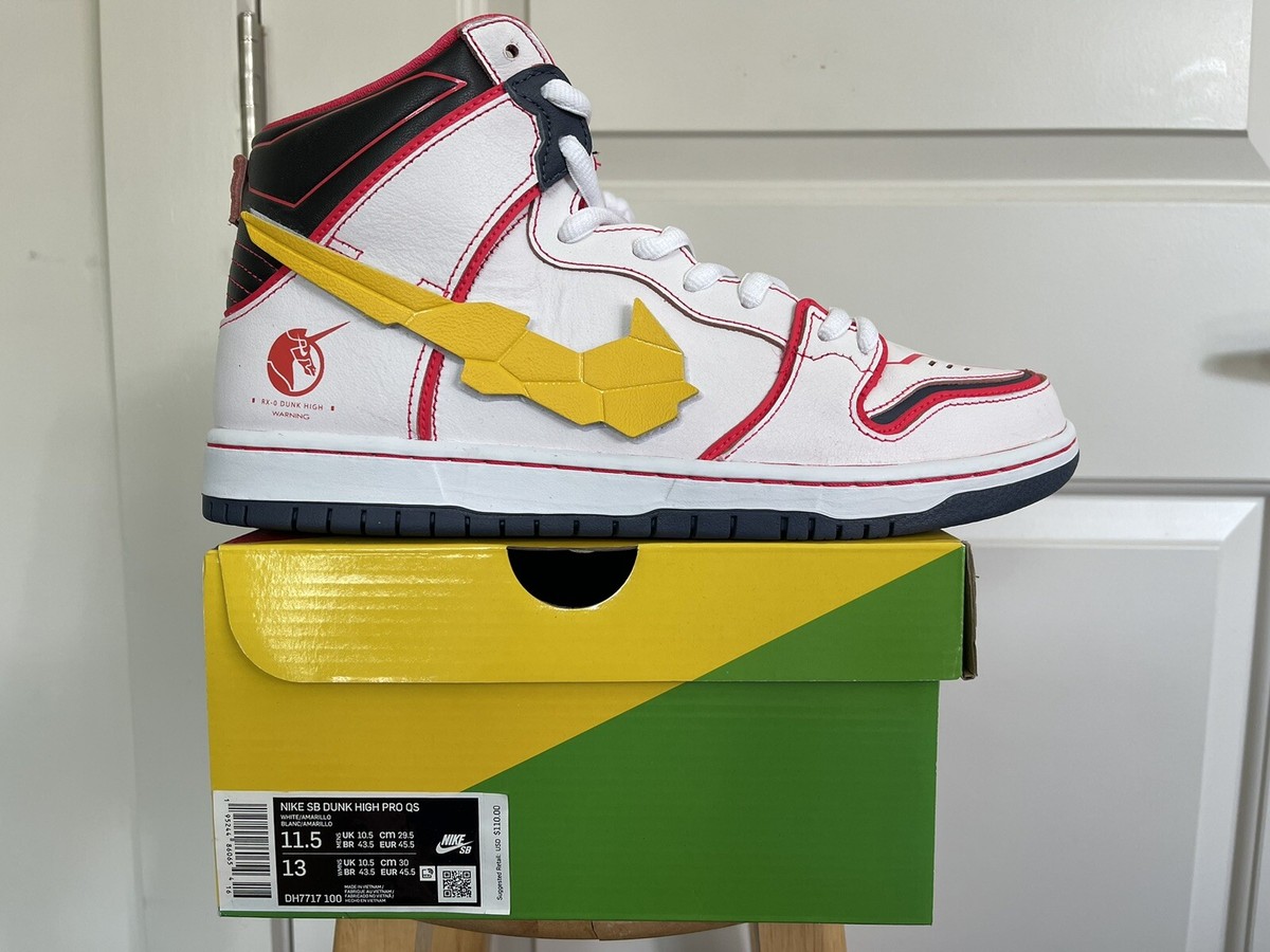 2021 Size Nike Gundam x Dunk SB High Project Unicorn RX-0
