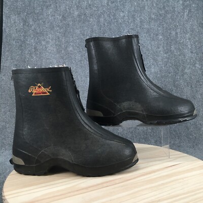 Rain Boots Mens Zip Up Rubber Boots Itasca Men's Knee-High