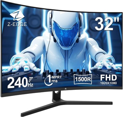 Z-Edge 32 Zoll Curved Gaming Monitor 240Hz 1ms Full HD 1500R FreeSync