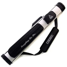 CUESOUL 2x2 Hard Pool Cue Case White-Holds 2 butts and 2 cue shafts
