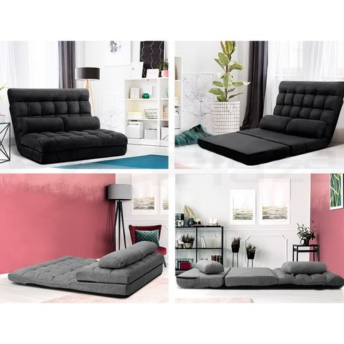 Artiss Floor Sofa Lounge Bed 2 Seater Recliner Chaise Folding Chair Couch Futon - Picture 8 of 44