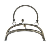 Housweety Metal Frame Kiss Clasp Arch For Purse Bag Bronze 16.5cm X 9.5cm on sale Housweety Metal Frame Kiss Clasp Arch For Purse Bag Bronze 16.5cm X 9.5cm on sale