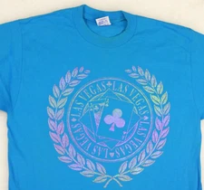 JERZEES LAS VEGAS Vtg 80s 90s Puffy Paint T-SHIRT Men's XS S