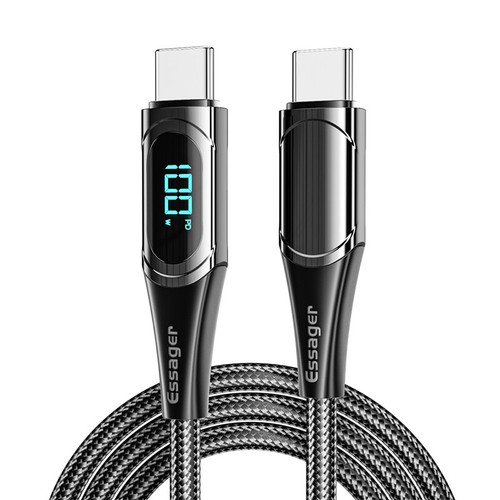 PD 100W USB C to USB C Cable Fast Charging Cord LED Display Type-C Charger✧ - Picture 5 of 14