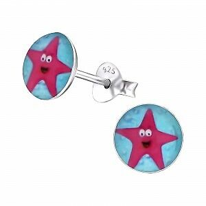 Silver Earrings Studs Kids Girls Women Unicorn Rainbow Heart Shell Star Emoji - Picture 42 of 225