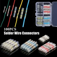 Car Solder Seal Wire Connectors Heat Shrink Butt Solder Connector Kit Waterproof