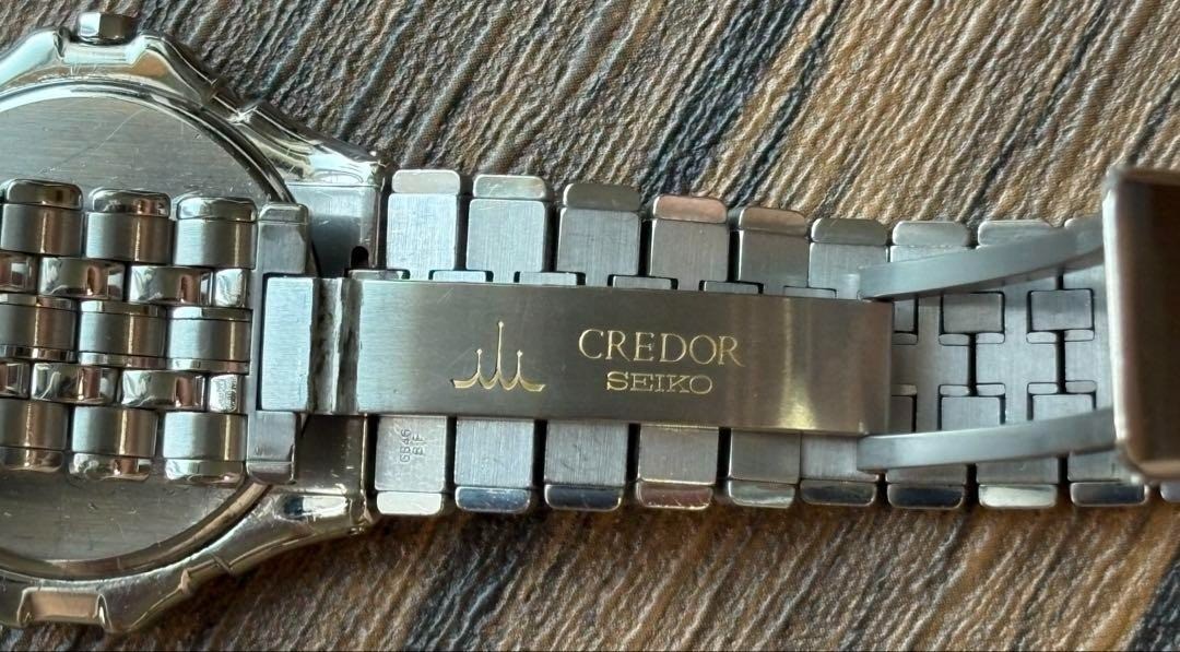 SEIKO Credor Pacific 8J81-6A20 Quartz Luxury Watch Silver Dial