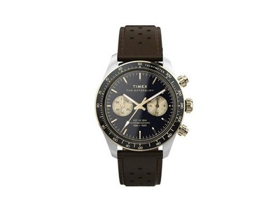 Timex The Waterbury Heritage Quartz Watch, Black, Chronograph, TW2Y24100