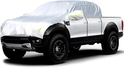 Half Car Cover Windshield Cover Car Body Cover for All Fit Pickup (Crew Cab)