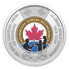 2026 Canada $2 Royal Canadian Legion 100th Anniversary Colorized Toonie UNC