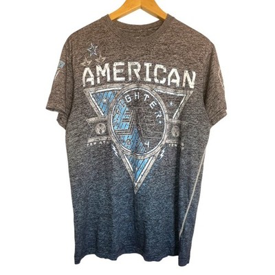 American Fighter Apollo Court Men's Dri-Fit Double Side Graphic Tee Gray Large