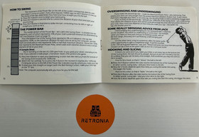 Jack Nicklaus Golf Nintendo Nes Game Instruction Manual UK Version