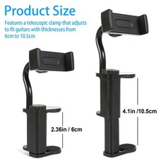 Guitar Phone Holder with Clip Adjustable Mount Non-Slip Musical Instrument6870