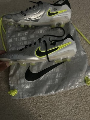 Nike Tiempo Legend 10 Elites FG Grey And Green With Bag Mens 9.5 Soccer Cleats