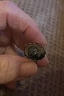 VTG Whiting & Davis Style Black Pearl Cameo Ring Unsigned Cameo — photo 3