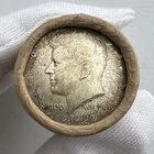 1964 Kennedy Silver Half Dollar 50c Coins Original Bank Roll Wrap $10 Face