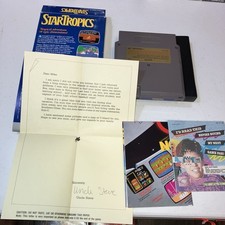 StarTropics (Nintendo NES) Complete + Poster Bonus + Attached Glued Letter