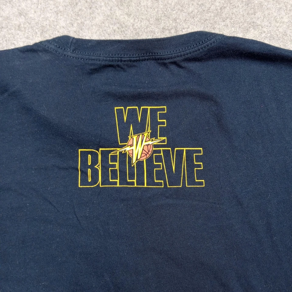 Golden State Warriors Shirt Mens XL Navy NBA Basketball Mitchell & Ness Tee - Image 4 of 4