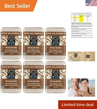Pack of 6 Shea Butter Dead Sea Mineral Soap Bars - Luxurious 7oz Cleansing