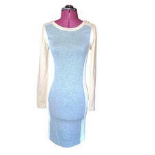 Tart Knit Sweater Dress Color Block Long Sleeve Womens Size Small Viscose Blend