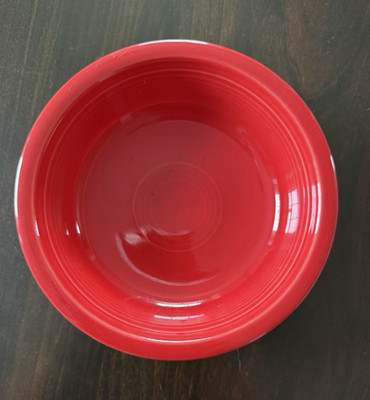 Vintage Fiesta Ware Scarlet Red Cereal Soup Bowl 7  HLC USA Fiestaware