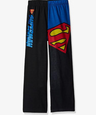 DC Comics Boys Superman Justice League Logo Sleep Pant in Black Sz 4/5