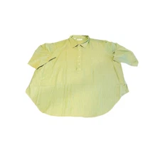 Andy Mohan Men's 3XL Henley Woven Short Sleeve Hawaii Hand Tailored VTG Shirt