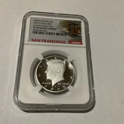 2025 S Kennedy SILVER Half Dollar 50C NGC PF69 UC  Limited Edition Set Proof
