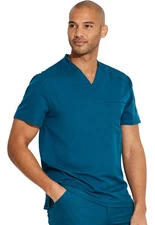Caribbean Dickies Scrubs Dynamix Mens V Neck Top DK610 CAR