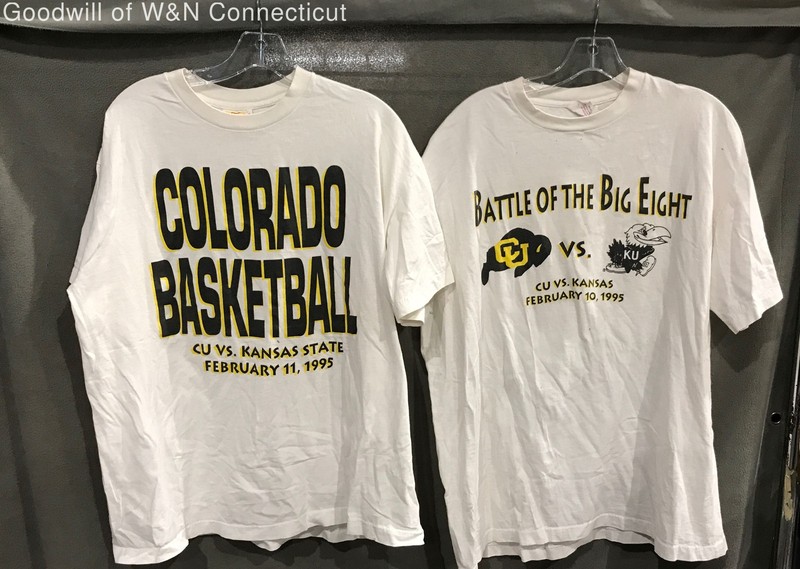 Vintage 1995 Colorado Buffaloes vs Kansas Big 8 Shirt Single Stitch Lot Sz XL