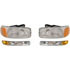 Headlight Kit For 99-2006 Gmc Sierra 1500 2001-2006 Sierra 3500 4pc