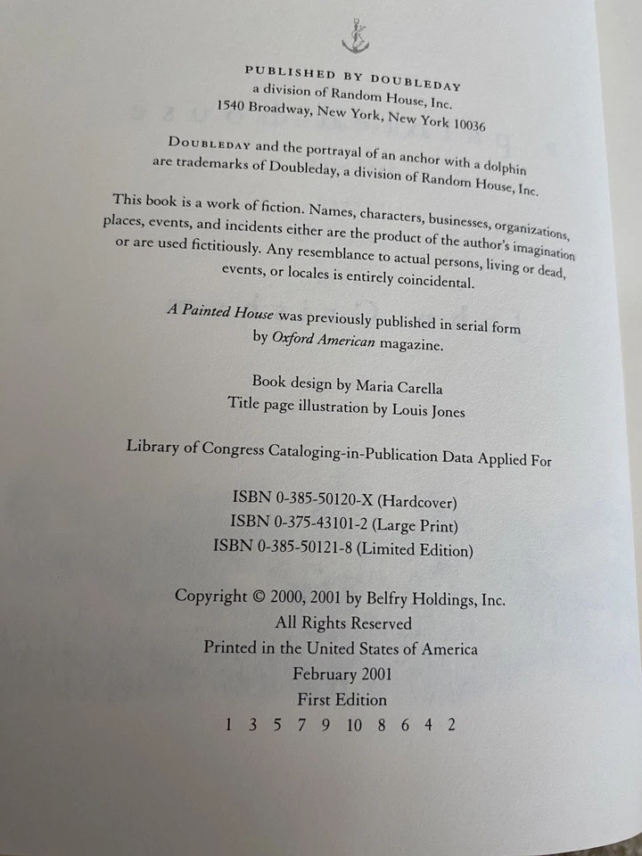 SIGNED - A PAINTED HOUSE : A Novel by John Grisham (2001, Hardcover)-1st ed. - Image 2 of 4