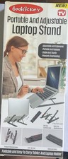 Portable Laptop Stand Adjustable Foldable Notebook Tablet by Doohickey Black 