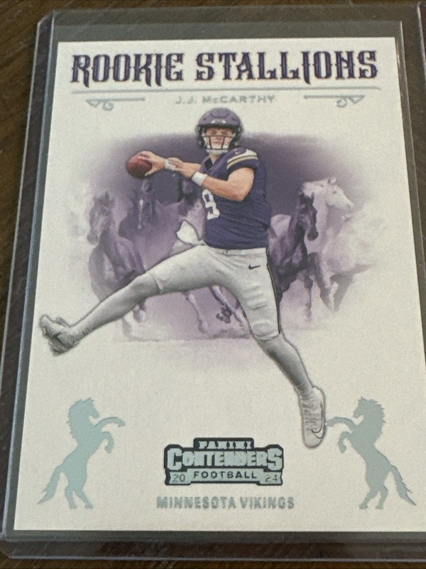2024 Panini Contenders - Rookie Stallions J.J. McCarthy #9 (RC)