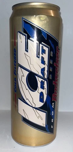 EMPTY 24oz Budweiser Draft Ice Beer Can by Anheuser Busch