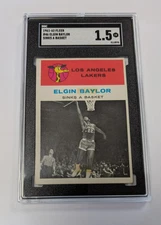 1961 Fleer Basketball Card #46 Elgin Baylor Sinks A Basket Graded SGC 1.5