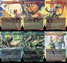 EDH 6 Borderless Dinosaur Lost Caverns Scytheclaw Raptor Itzquinth Earthshaker
