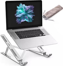 Adjustable Aluminum Laptop Stand Foldable Ergonomic Desk Holder for 10  15.6" Lap