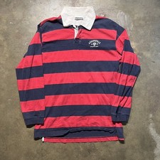 Vintage 90s Y2k Aeropostale Red/Navy Striped Rugby Shirt