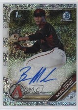 2019 Bowman Draft Chrome Pick Sparkles Refractor 13/71 Brennan Malone Auto 12br