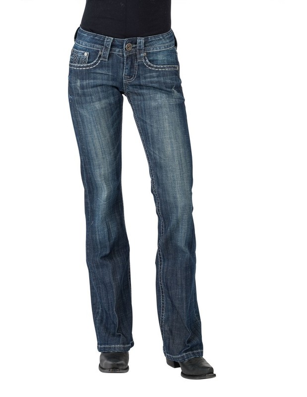 Stetson Western Jeans Womens Slim 14 Short Denim 11-054-0816-0386 BU CLEARANCE