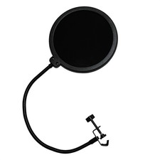 Pop Shield Microphone Pop Filter Flexible Gooseneck Clamp On Studio Mic Screen