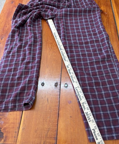 Brooks Brothers Pajamas Cotton Flannel Size Small Burgundy Red Plaid - Picture 8 of 15
