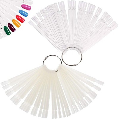 100Pcs Nail Art Tips Sticks Fächerförmige Nagelfarbe Anzeigetafel Nagelmuster S