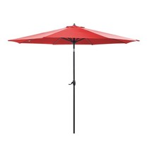 Sunbrella 11Ft Outdoor Umbrella, Patio Market Table Umbrella Jockey Red 